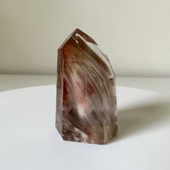 Fire Amphibole Quartz Tower Angel Phantom Point Crystal Natural High Quality - Picture 6 of 7
